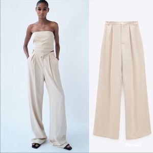 Zara flowy wide leg pants
